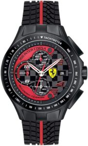 Ferrari Men's 0830077 Race Day Chronograph Black Rubber Strap Watch 